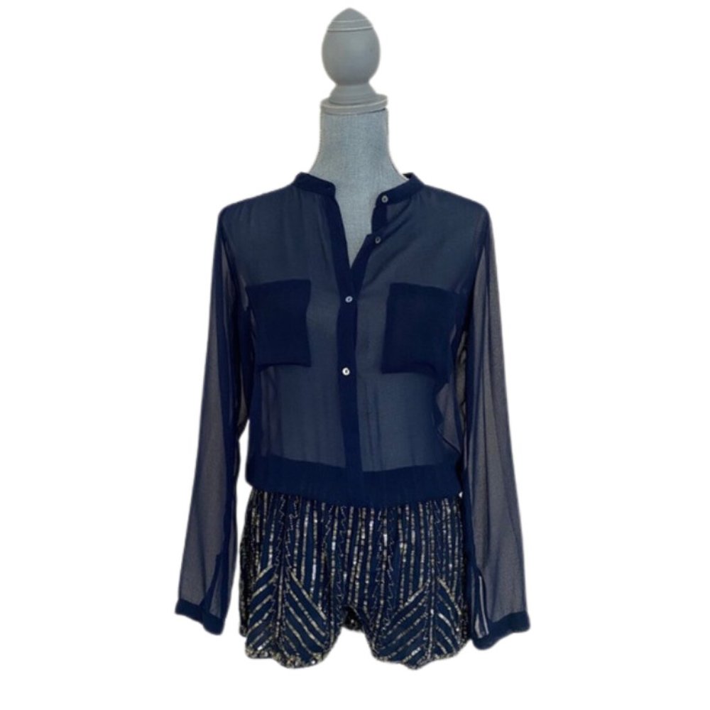 ZARA sequin short romper
